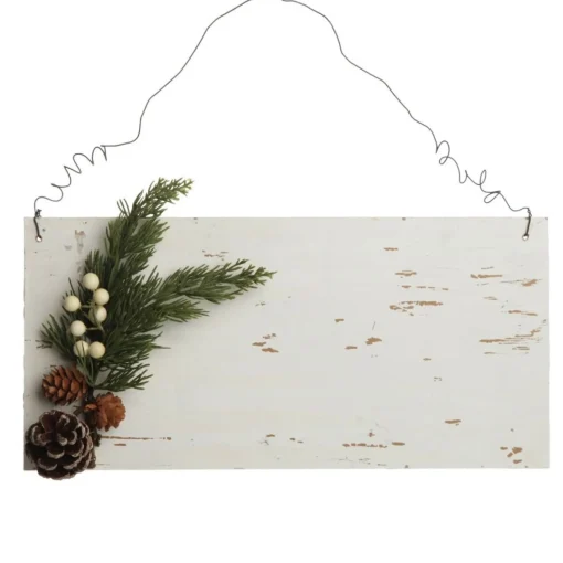 Personalised Country Christmas Wood Plaque with White Berry Fashion