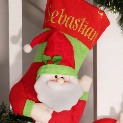 Personalised 3D Santa Christmas Stocking Cheap