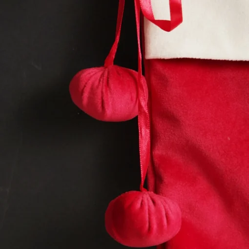 Personalised Dark Red Velvet Christmas Stocking New