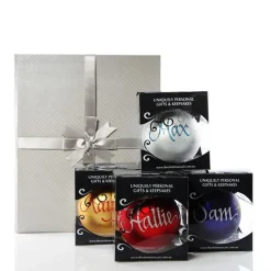 Personalised Deluxe Glass Family Pack with Gift Box Flash Sale