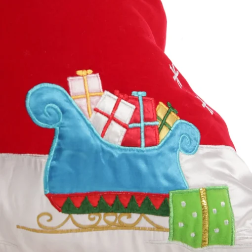 Personalised Deluxe Velvet Snowman Sack Best