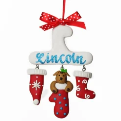 Personalised Dog Charm Christmas Decoration Clearance
