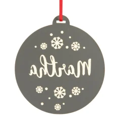 Personalised Etched Bauble Christmas Decoration Clearance