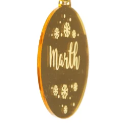 Personalised Etched Bauble Christmas Decoration Clearance