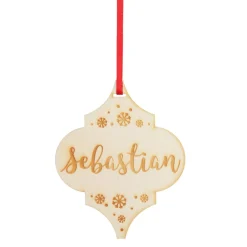 Personalised Etched Finial Christmas Decoration Clearance
