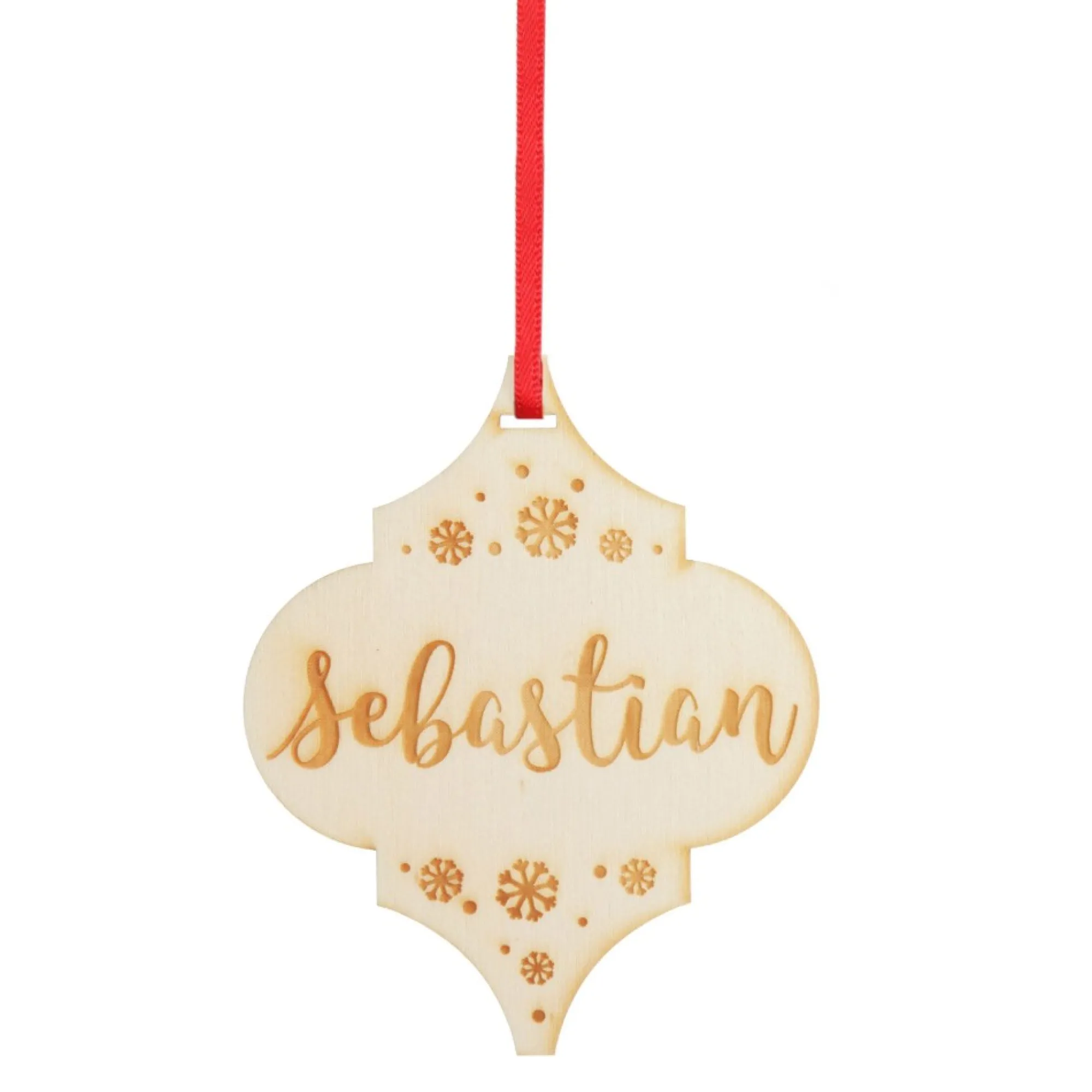 Personalised Etched Finial Christmas Decoration Clearance
