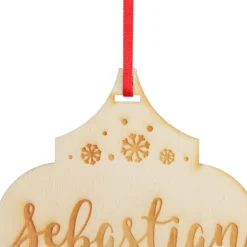 Personalised Etched Finial Christmas Decoration Clearance