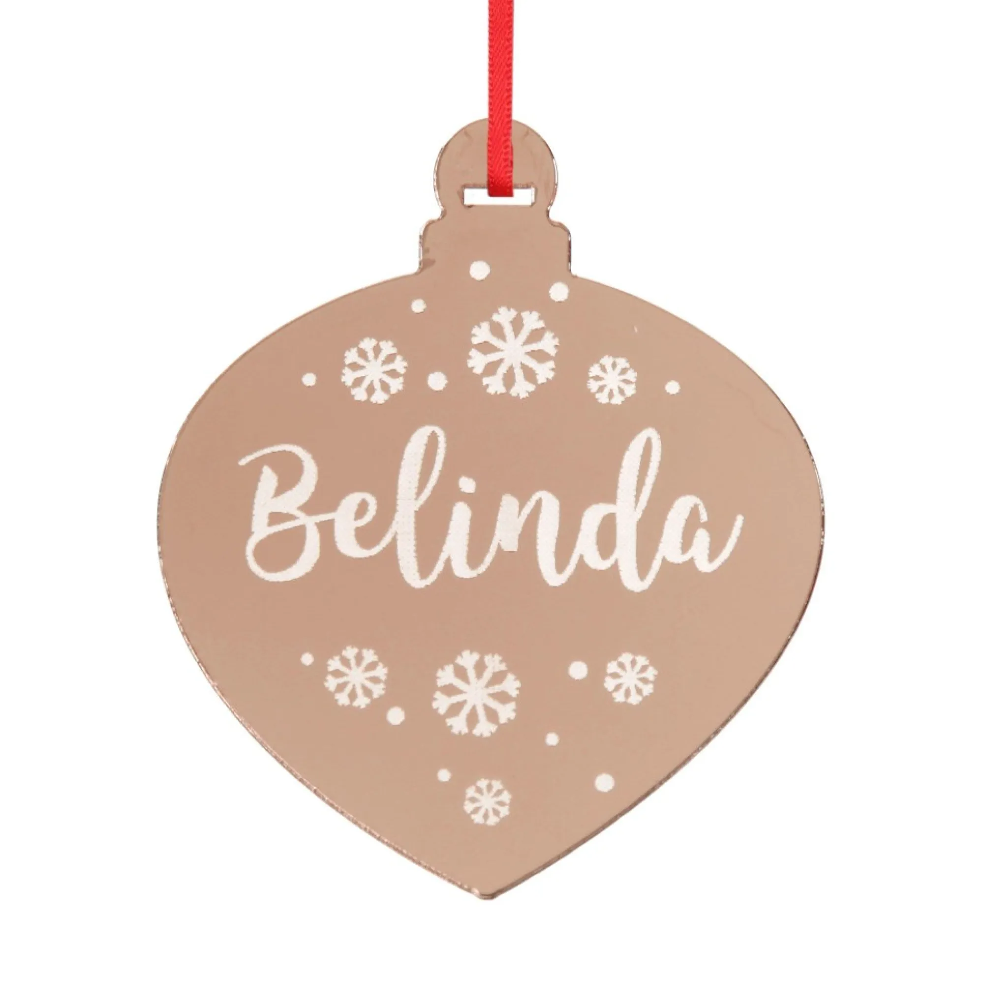 Personalised Etched Teardrop Christmas Decoration Sale