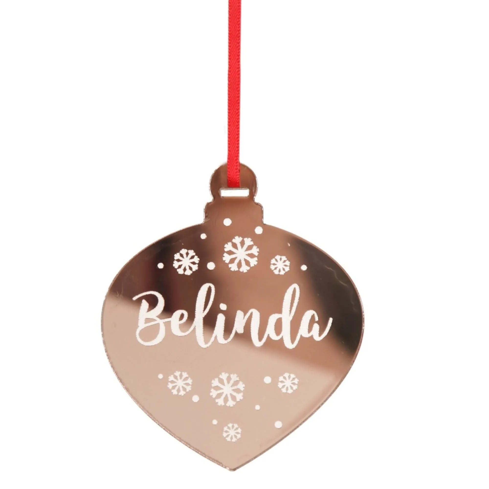 Personalised Etched Teardrop Christmas Decoration Sale