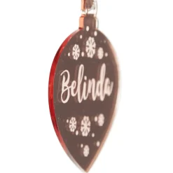 Personalised Etched Teardrop Christmas Decoration Sale