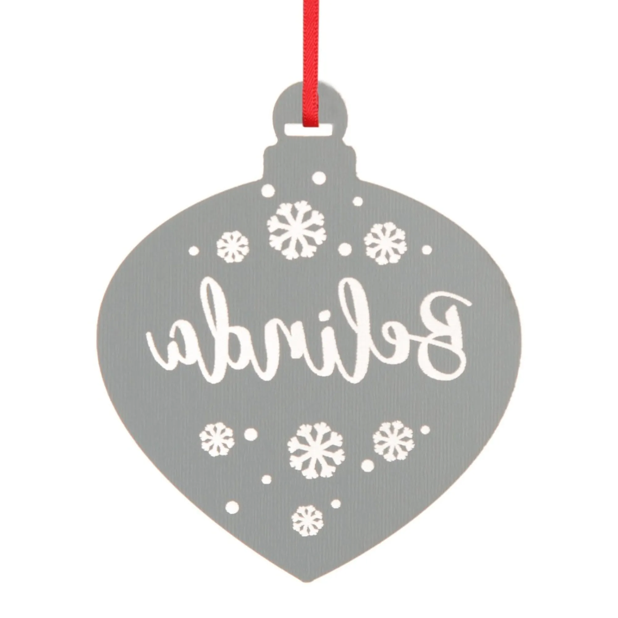 Personalised Etched Teardrop Christmas Decoration Sale