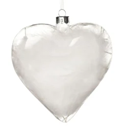 Personalised Feather Glass Heart - Feathers are Reminders - Gold Flash Sale