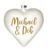 Personalised Frosted Glass Heart Cheap