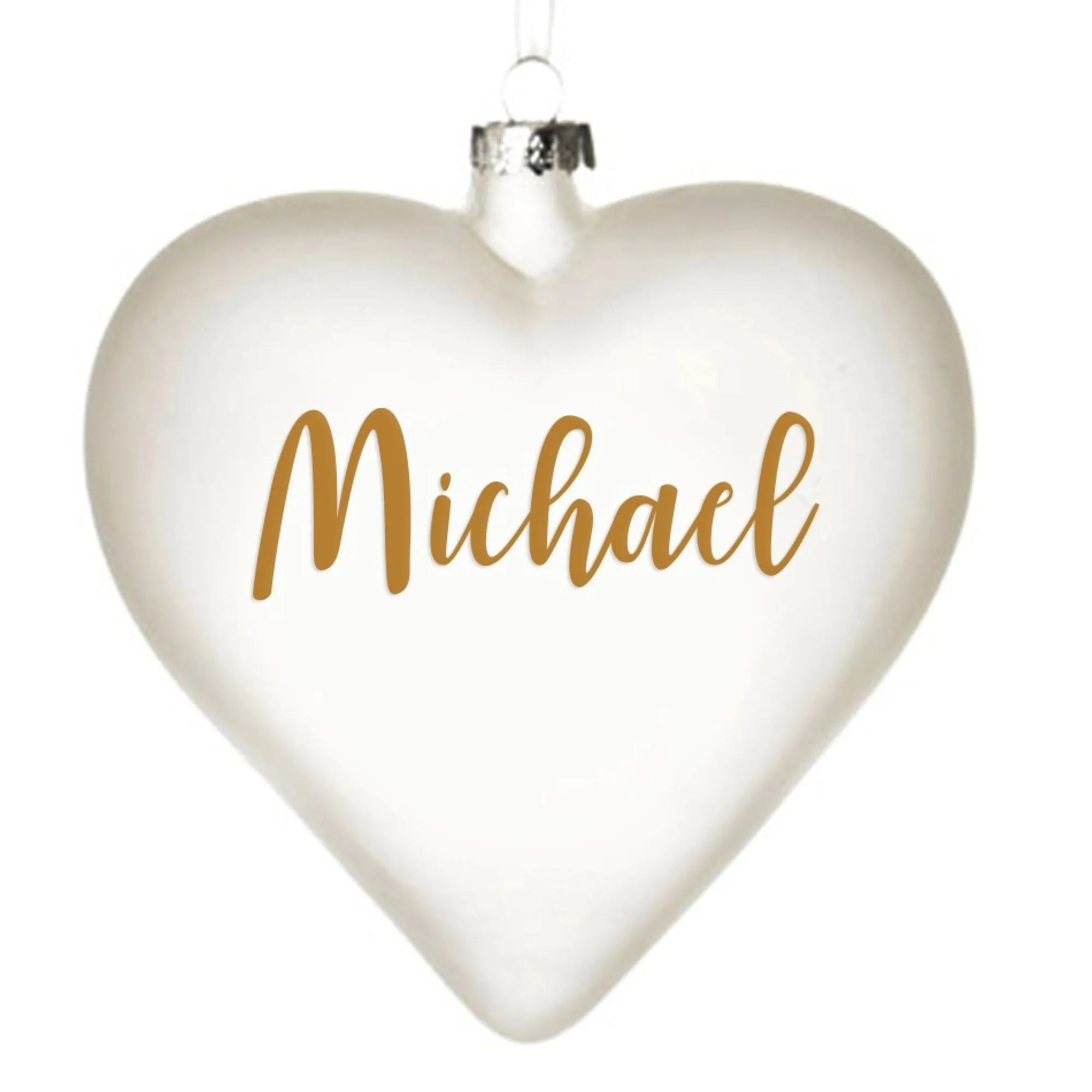 Personalised Frosted Glass Heart Cheap