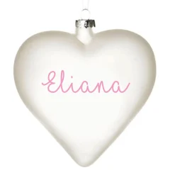 Personalised Frosted Glass Heart Cheap