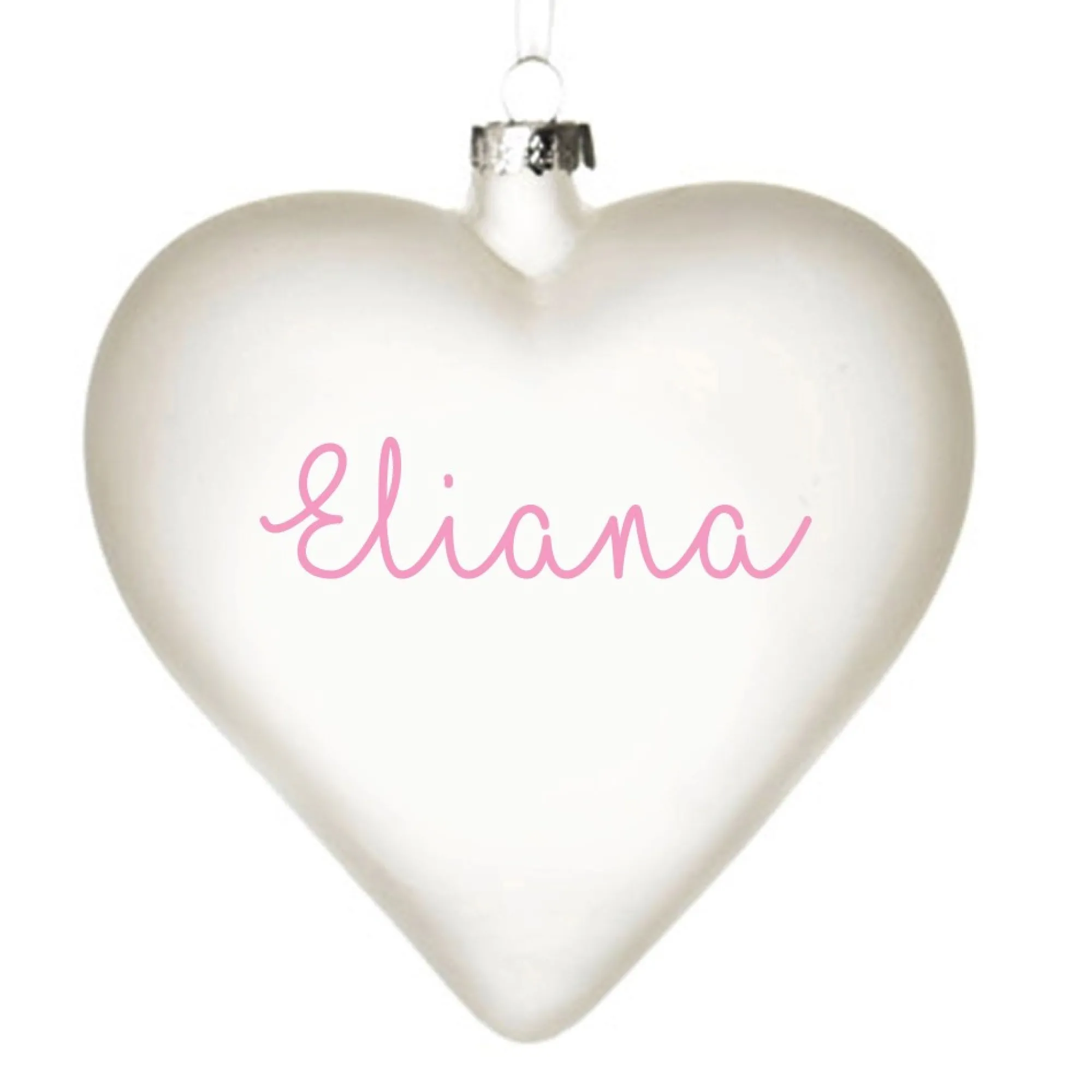 Personalised Frosted Glass Heart Cheap