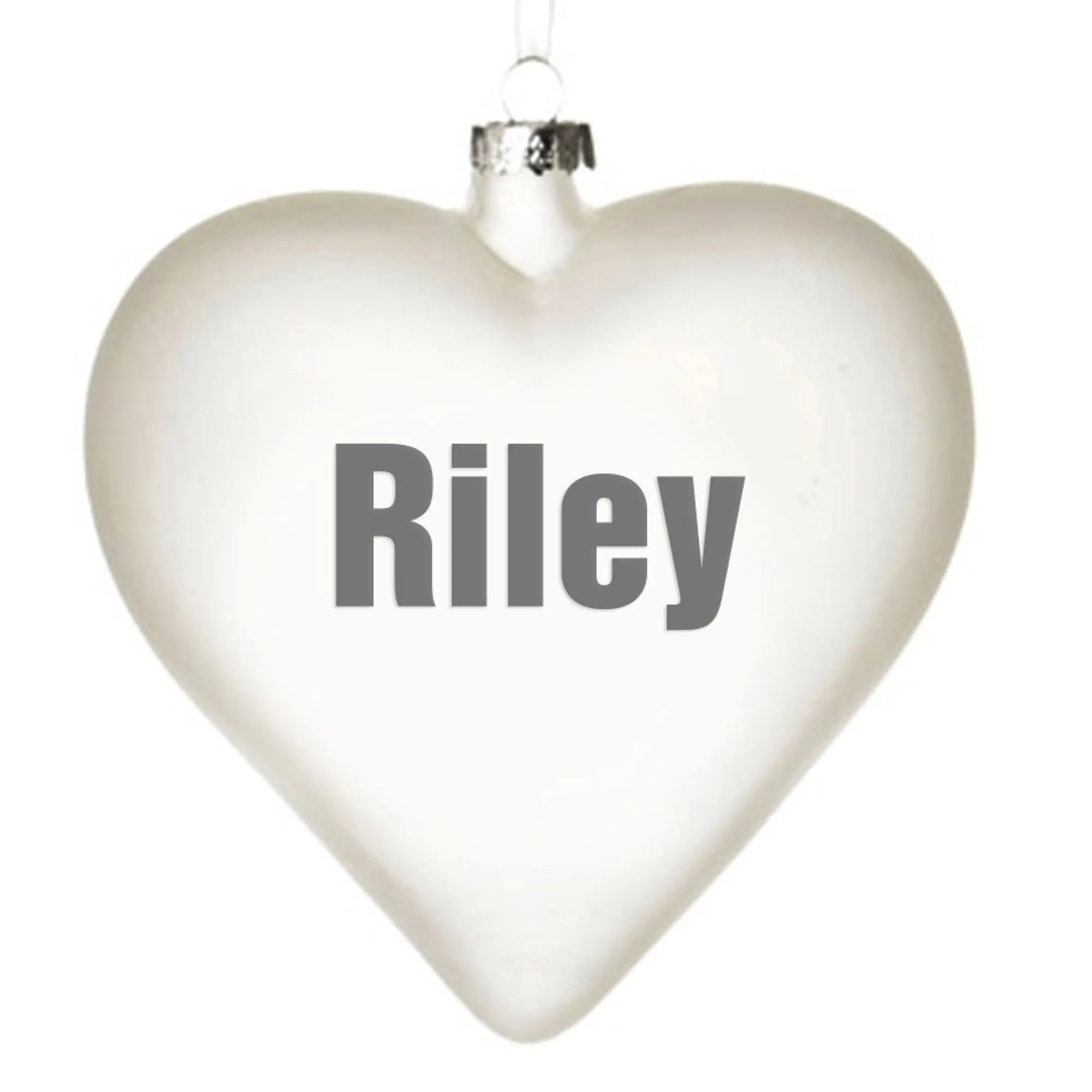 Personalised Frosted Glass Heart Cheap
