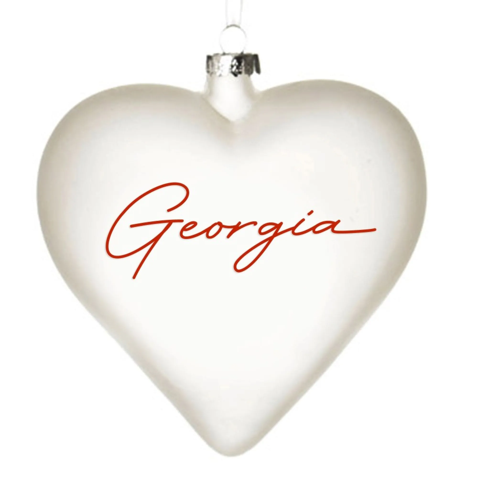 Personalised Frosted Glass Heart Cheap