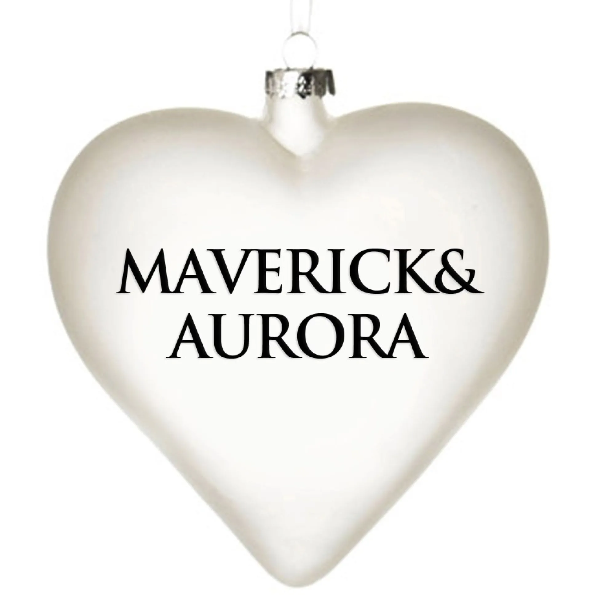 Personalised Frosted Glass Heart Cheap