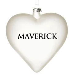 Personalised Frosted Glass Heart Cheap