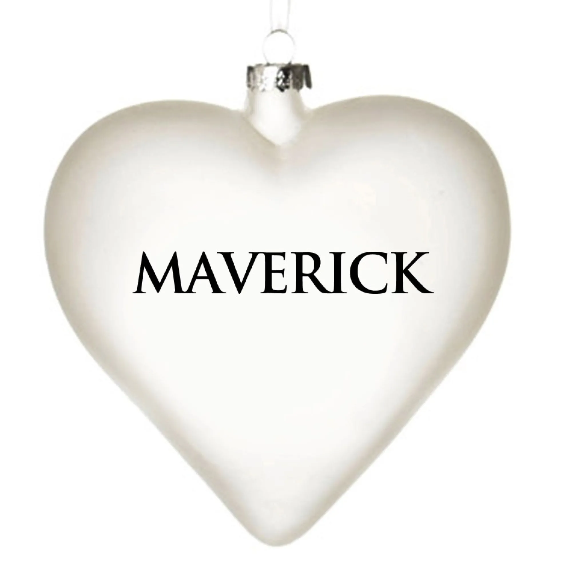 Personalised Frosted Glass Heart Cheap