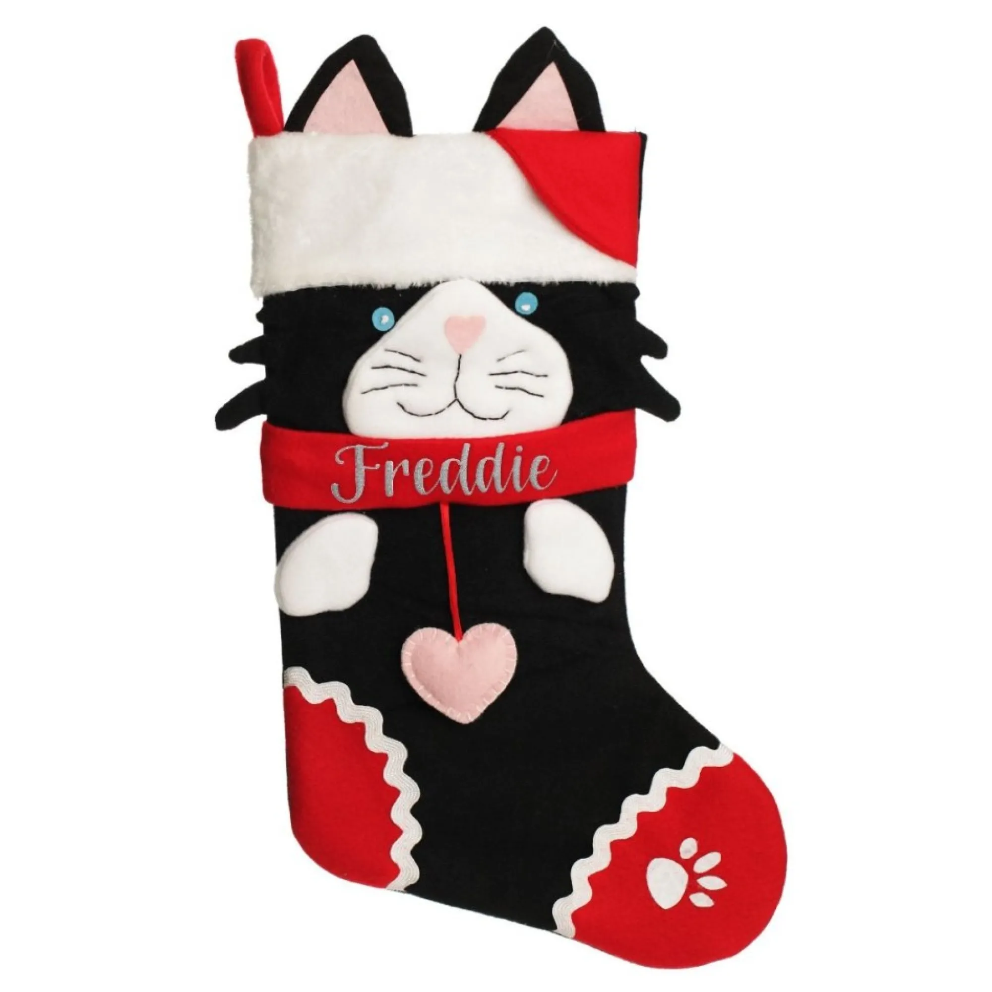 Personalised Fun Black Cat Christmas Stocking Store