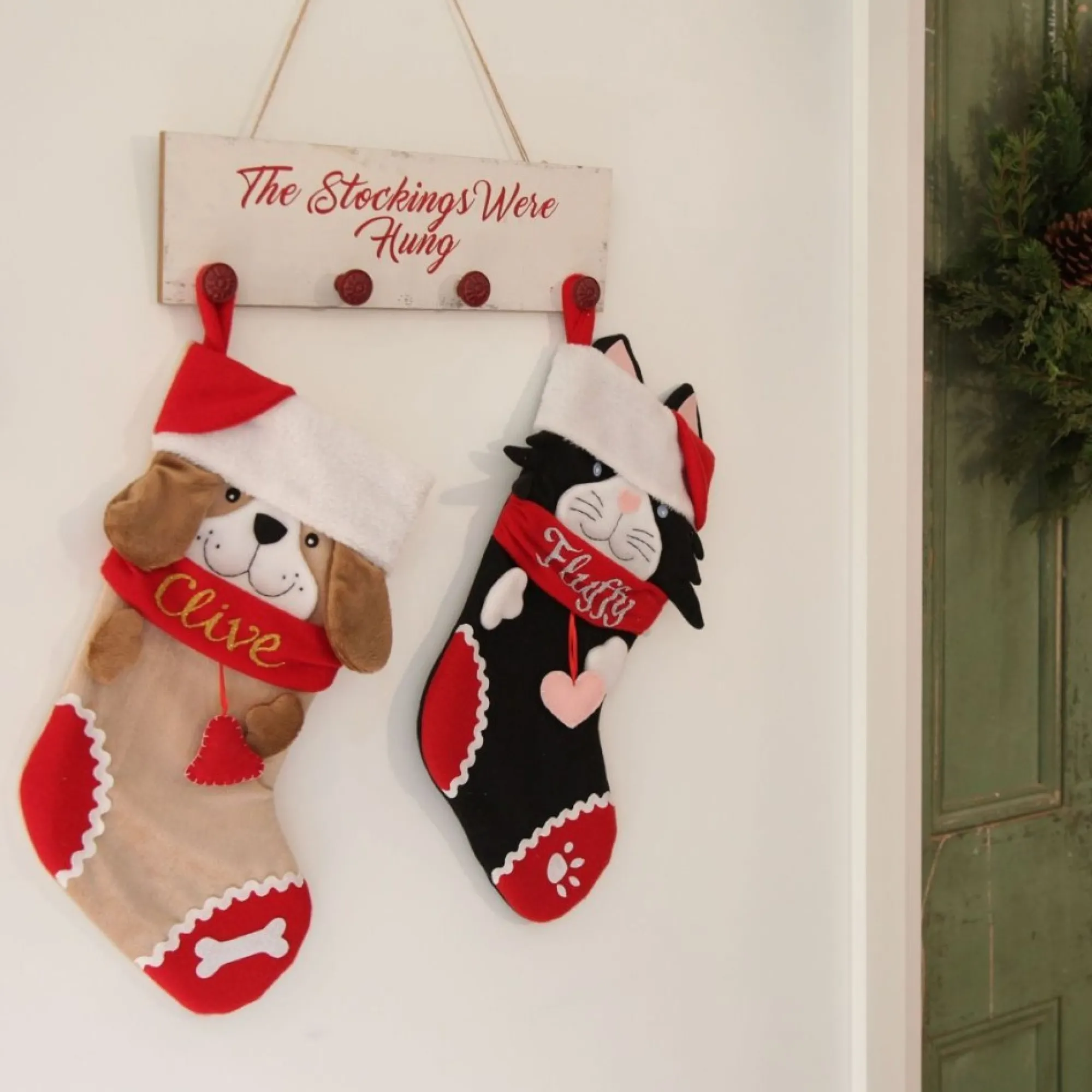 Personalised Fun Black Cat Christmas Stocking Store