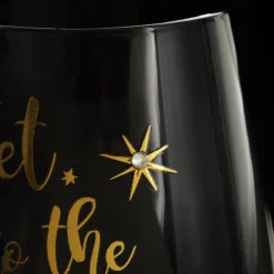 Personalised 'Get into the Christmas Spirits' Wine Glass - Gold Stem Shop
