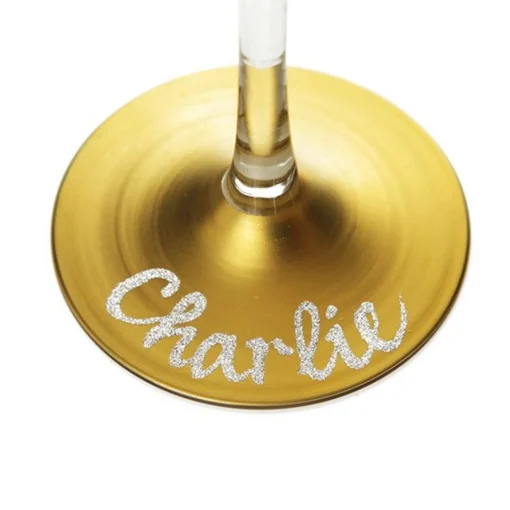 Personalised 'Get into the Christmas Spirits' Wine Glass - Gold Stem Shop