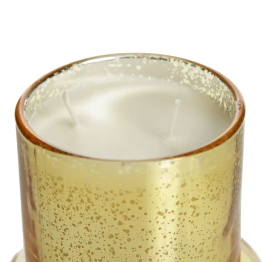 Personalised Gold Scented Christmas Candle with Glass Cloche Sale