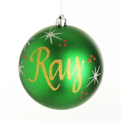 Personalised Green Shatterproof Christmas Bauble Cheap