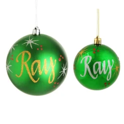 Personalised Green Shatterproof Christmas Bauble Cheap