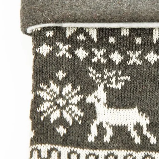 Personalised Grey Knitted Christmas Stocking Hot