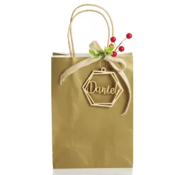 Personalised Hexagonal Laser Cut Christmas Decoration Cheap