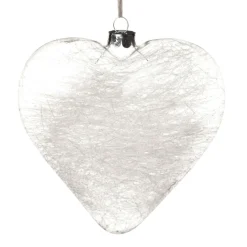 Personalised Icicle Glass Heart - All i need is Love and a Cat Clearance