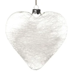 Personalised Icicle Glass Heart - All i need is Love and a Cat Clearance