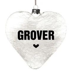 Personalised Icicle Glass Heart - All i need is Love and a Cat Clearance