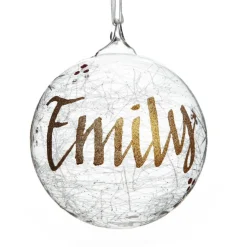 Personalised Icicle Glass Christmas Bauble Cheap
