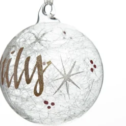 Personalised Icicle Glass Christmas Bauble Cheap