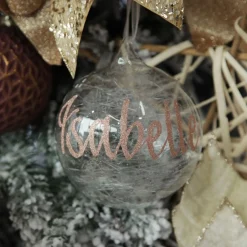 Personalised Icicle Glass Christmas Bauble Cheap