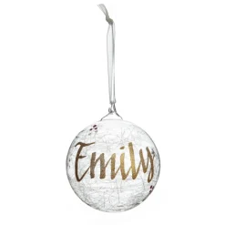 Personalised Icicle Glass Christmas Bauble Cheap