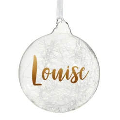 Personalised Icicle Glass Christmas Bauble Cheap