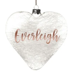 Personalised Icicle Glass Heart Cheap