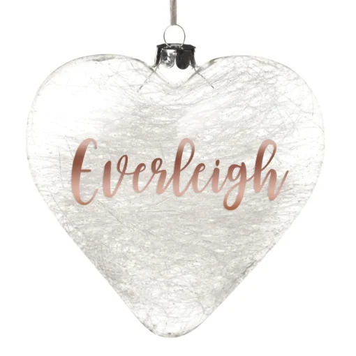Personalised Icicle Glass Heart Cheap