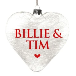 Personalised Icicle Glass Heart Cheap