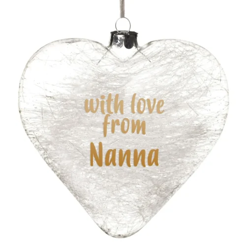 Personalised Icicle Glass Heart Cheap