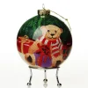Personalised Inside Painted Teddy Bear Christmas Bauble Cheap