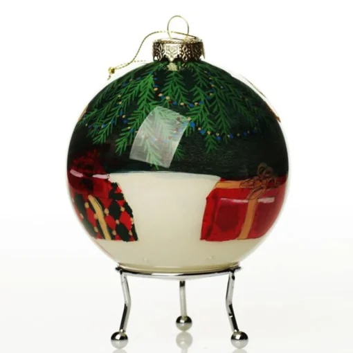Personalised Inside Painted Teddy Bear Christmas Bauble Cheap