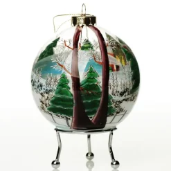 Personalised Inside Painted Church Christmas Bauble Shop
