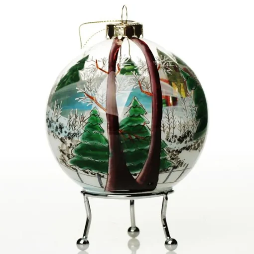 Personalised Inside Painted Church Christmas Bauble Shop